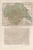Yorkshire Antique 1783 F Grose Copper Plate Coloured County Map.