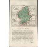 Staffordshire Antique 1783 Francis Grose Copper Plate County Map.