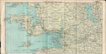 West Mayo And Achill Island Antique Coloured Map.