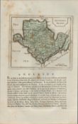 Wales Anglesey 1783 Francis Grose Copper Plate Coloured County Map.