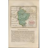 Bedfordshire 1783 F Grose Copper Hand Coloured Plate County Map.