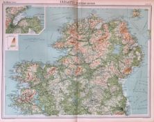 Antique Map Ireland Northern Section Dublin Galway Mayo Ulster Belfast.