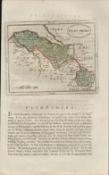 Wales Flintshire Antique 1783 Francis Grose Copper Plate County Map.