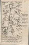 Britannia Depicta E Bowen c1730 Map Wales Llanerch, Llanbadern Vawr, Talabont.