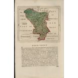 Derbyshire Antique 1783 Francis Grose Hand Coloured County Map.
