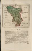 Derbyshire Antique 1783 Francis Grose Hand Coloured County Map.