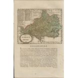 Dorsetshire 1783 F Grose Copper Plate Hand Coloured County Map.