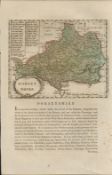 Dorsetshire 1783 F Grose Copper Plate Hand Coloured County Map.