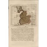 Lancashire 1783 F Grose Copper Hand Coloured Plate County Map.