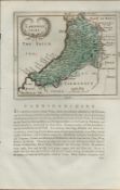 Wales Cardiganshire 1783 Francis Grose Copper Plate County Map.