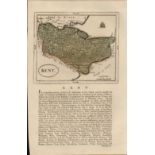 Kent Antique 1783 Francis Grose Copper Coloured Plate County Map.