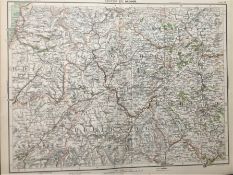 Victorian Antique 1897 Map Wales Colwyn Radnor Llanelwedd Newbridge on Wye.