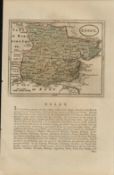 Essex Antique 1783 Francis Grose Copper Plate Hand Coloured County Map.