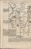 Britannia Depicta E Bowen c1730 Map Wales Presteign Builth Carmarthen Rador.