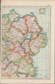 Ireland Dublin Meath Louth Armagh Down Antrim Antique Map-97.