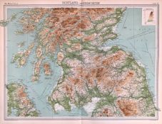 Antique Map Southern Scotland, Glasgow, Perth, Dumfries.