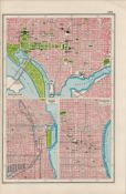 Washington Chicago Philadelphia Coloured Antique Map-445.