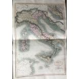 Ancient Italia Et Sicilia Italy Rare Smiths Classical Atlas Map 1809.