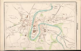 Victorian Map Durham City, Cathedral, Castle, Prison, Assize Court.