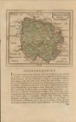 Herefordshire 1783 Francis Grose Copper Plate Coloured County Map.