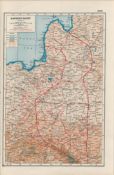 WW1 Eastern Front Northern Coloured Antique Map 1922.