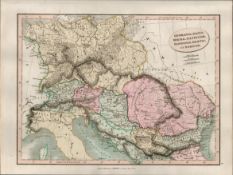 Germania Germany Smith’s Coloured Classical Map 1809.