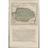 Norfolk 1783 Francis Grose Copper Plate Hand Coloured County Map.