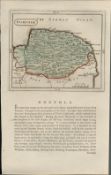 Norfolk 1783 Francis Grose Copper Plate Hand Coloured County Map.