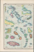 British West Indies Coloured Antique Map-451.