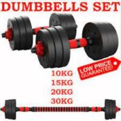 20kg Dumbell/Barbell Fitness Set