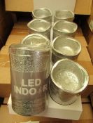8 x Indoor Battery Operated LED Candles Silver RRP £16.99