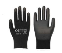 120 Pairs Medium PU Palm Coated Black Gloves Total RRP ££240