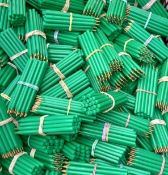 100 Green Plastic Pens Biro