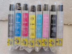 8 Packs of Ink Cartridges for EPSON T0591, T0592, T0593, T0594, T0595, T0596, T0598 & T599