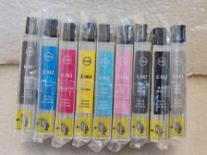 9 Packs of Ink Cartridges Replace EPSON T0961, T0962, T0963, T0964, T0965, T0966, T0967…