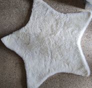 6 Brand New Soft Touch White Star Shaped Rugs.