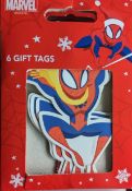 8 Brand New Packs of Marvel Spider-Man Gift Tags.