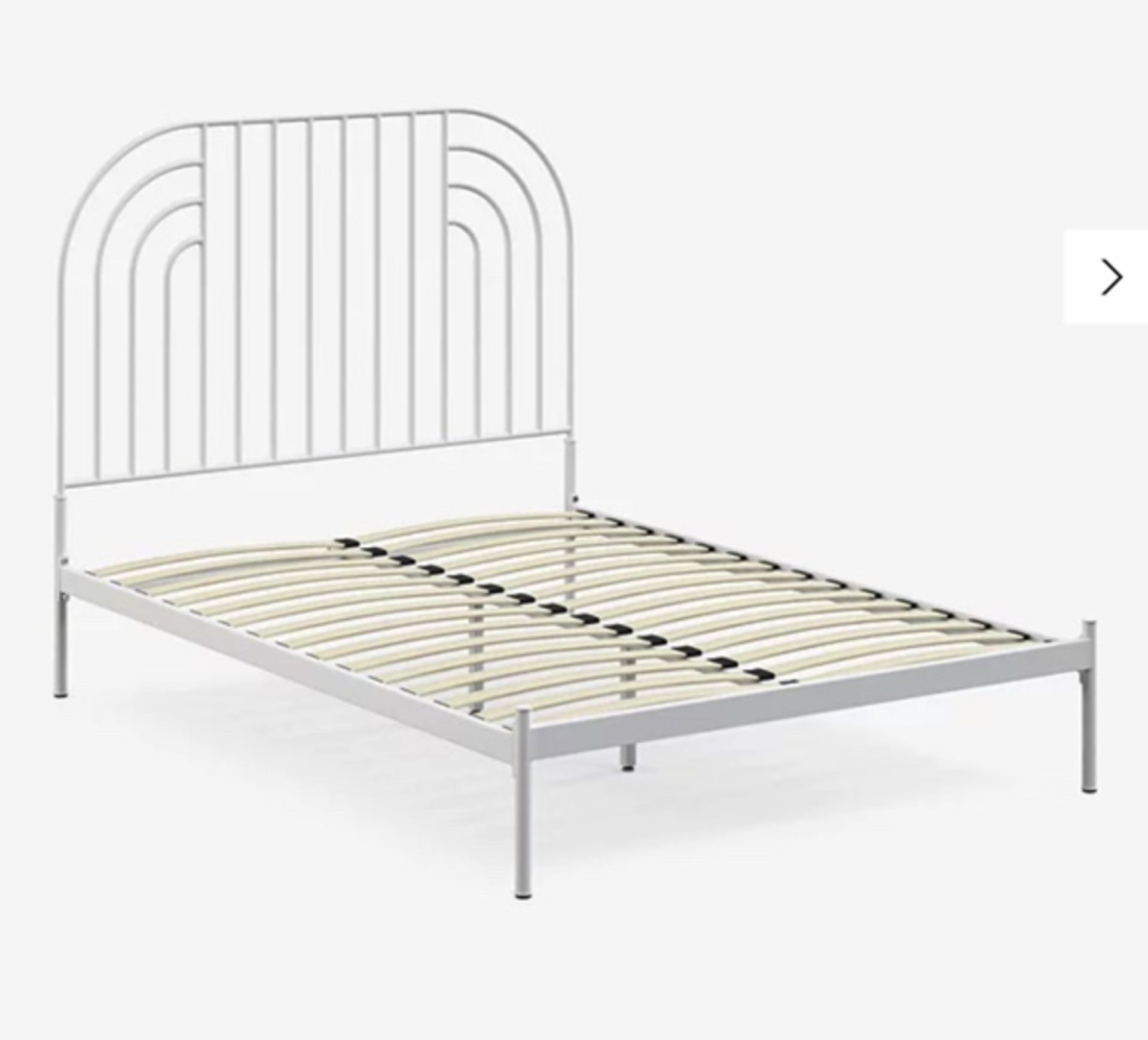 John Lewis ANYDAY Swirl Metal Bed Frame, Double, Off White RRP £299