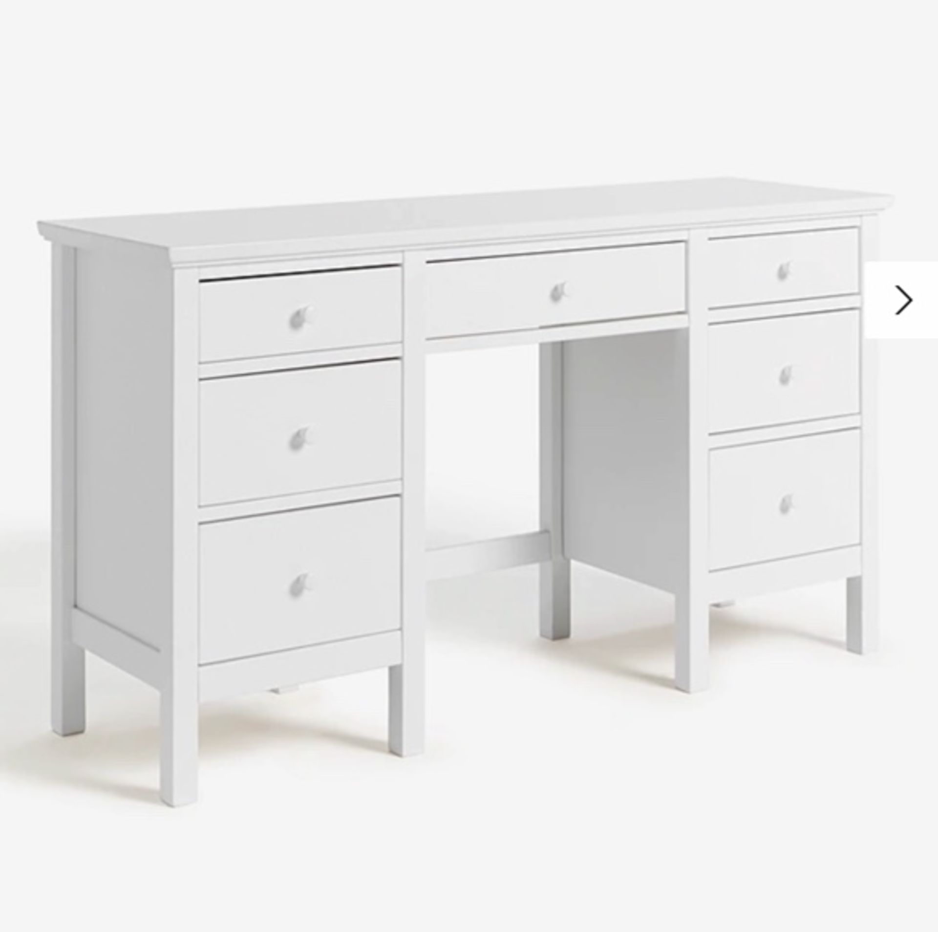 John Lewis ANYDAY Wilton Dressing Table/Desk, White RRP £349