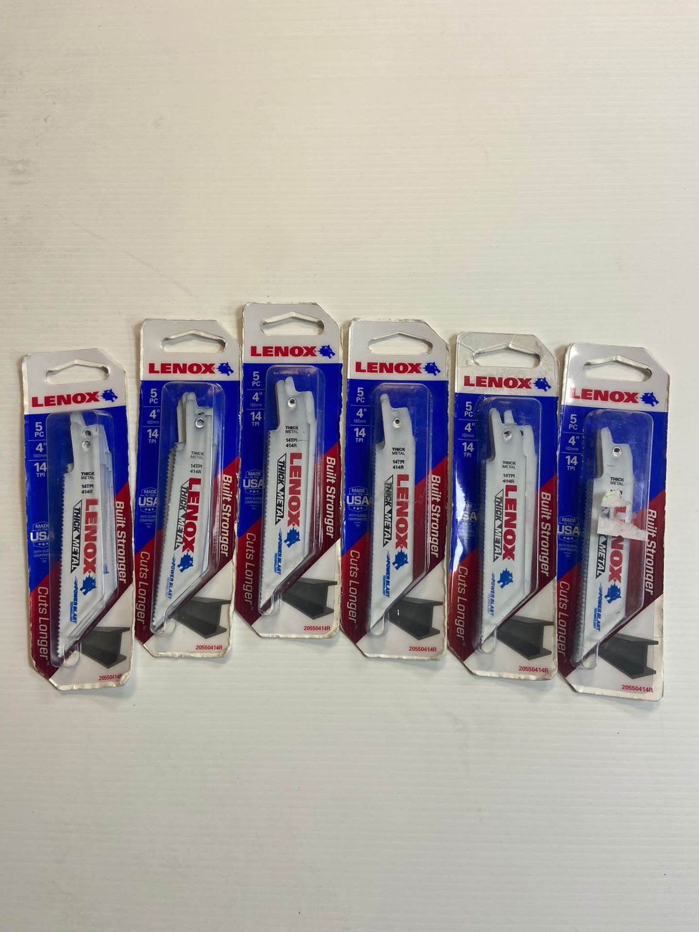 Lenox 6 packets of 5 Reciprocating Saw Blades 4" (25 piece) RRP £84 **No VAT**