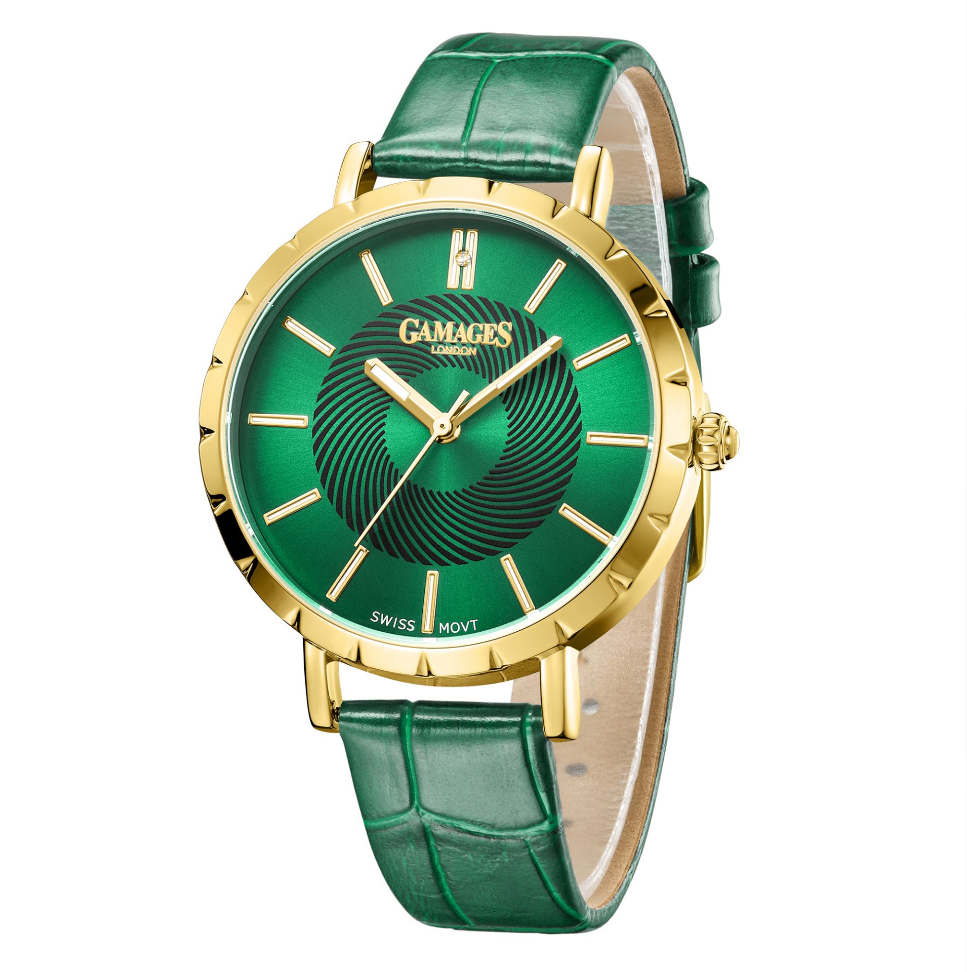 Gamages of London Limited Ladies Radiant In Gold Green - 5 Year Warranty & Free Delivery - Image 4 of 5