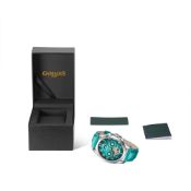 Gamages of London Hand Assembled Muse Automatic Silver Teal - 5 Year Warranty & Free Delivery