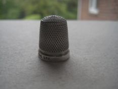 Vintage Silver The Spa No14 Thimble, Birmingham 1926