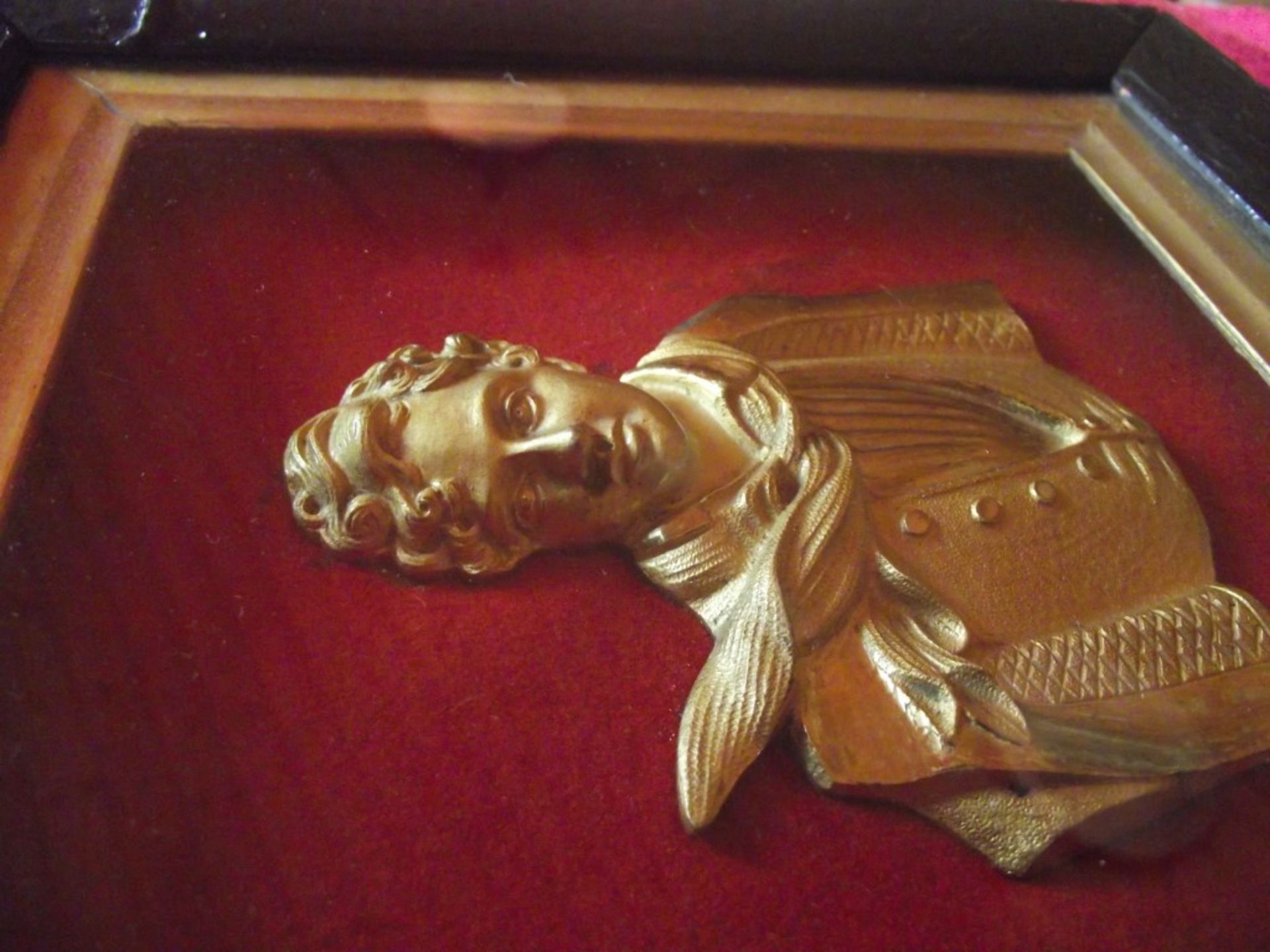 Antique Gilt Bronze Relief Plaque of Lord Byron As A Young Sailor - Circa 1870's - Image 9 of 14