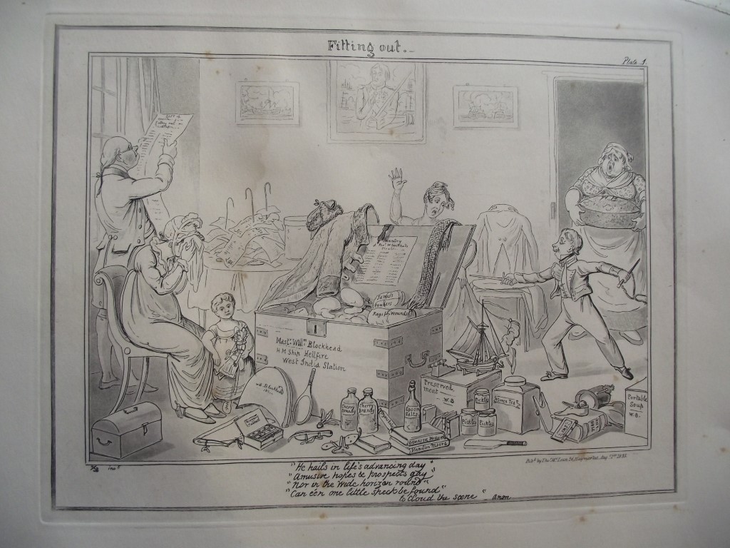 9 George Cruikshank Engravings - "The Sailor's Progress" - Bentley London 1875 - Image 3 of 12