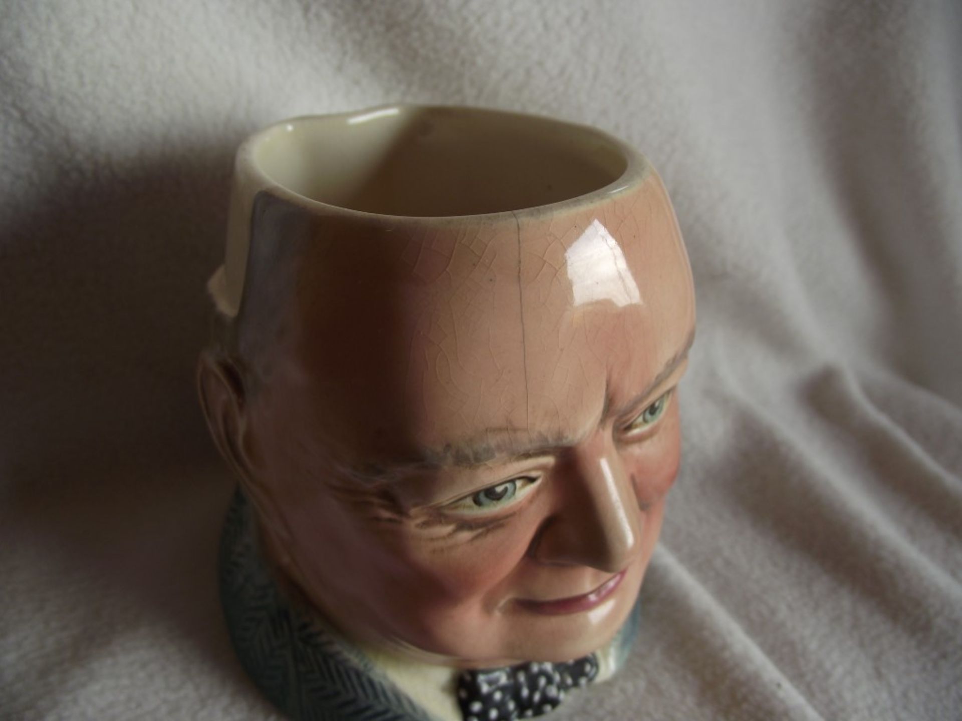 Winston Churchill Tobacco Jar/Hat Ashtray -T Lawrence Falcon Ware England 1950's - Image 12 of 17