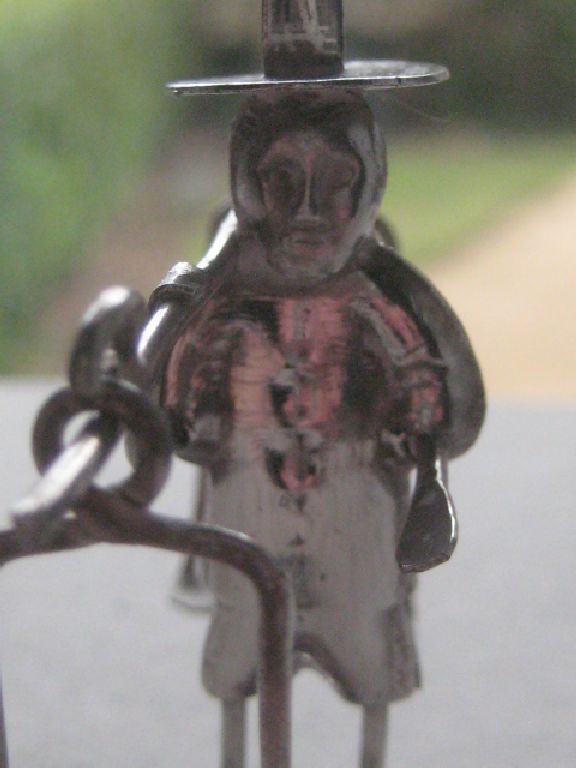 Chinese Miniature White Metal Gentleman Carrying Cheese - Image 4 of 8