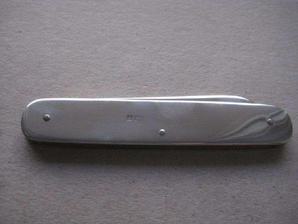 Rare Elder Dempster Engraved All Silver Folding Fruit Knife - Image 7 of 7