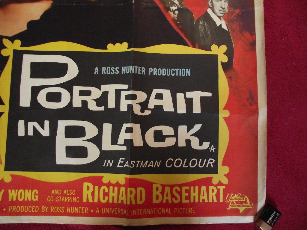 Original UK Quad Film Poster - "PORTRAIT IN BLACK" - UK Release 1960 - Image 3 of 14