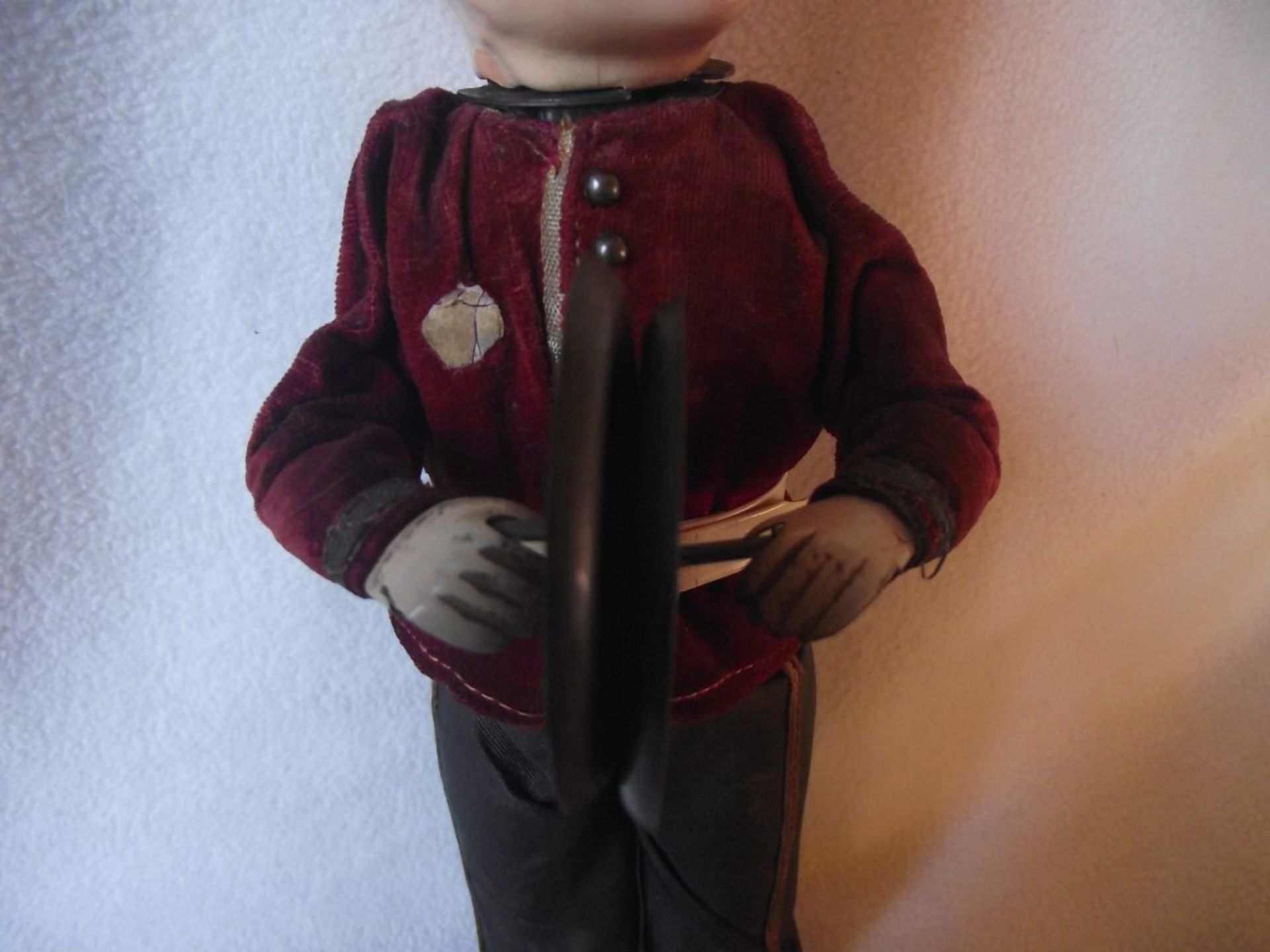 Vintage Clockwork Guardsman Playing Cymbals - Moving Bisque Head -1950's-1960's - Image 14 of 23